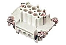 GWconnect Screw Terminal Insert, Female, 6-Pole, 16A, Numbered 1-6, with  Wire Protection, Silver (Ag) Plated Contacts, Size 6B «44x27»