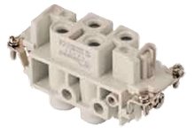 GWconnect Screw Terminal Insert, Female, 4-Pole-80A and 2-Pole-16A, with  Wire Protection, Silver (Ag) Plated Contacts, Size 16B «77x27»