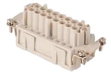 GWconnect Push-in Terminal Insert, Female, 16-Pole, 16A, Numbered 17-32,  Silver (Ag) Plated Contacts, Size 16B «77x27»