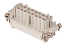 GWconnect Crimp Contact Insert, Female, 16-Pole, 16A, Numbered 17-32, for Crimp Contacts, Size 16B «77x27»