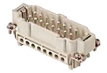 GWconnect Screw Terminal Insert, Male, 16-Pole, 16A, Numbered 1-16, with  Wire Protection, Silver (Ag) Plated Contacts, Size 16B «77x27»