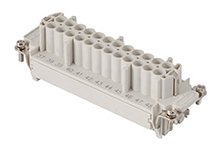 GWconnect Crimp Contact Insert, Female, 12-Pole, 16A, Numbered 1-24, Size 24B «104x27»