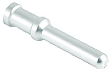 GWconnect Turned Crimp Contact for 40A Inserts and Modules, Male, Silver  (Ag) Plated Copper Alloy, 2.50mm² (14 AWG), 100 per Bag