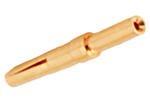 GWconnect Turned Crimp Contact for 5A D-Sub Inserts and Modules, Female,  Gold (Au) Plated Copper Alloy, 0.08-0.20mm² (28-24 AWG), 100 per Bag