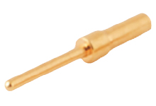 GWconnect Turned Crimp Contact for 5A D-Sub Inserts and Modules, Male, Gold (Au) Plated Copper Alloy, 0.35-0.50mm² (22-20 AWG), 100 per Bag