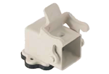 GWconnect STD - Standard, Single Lever Bulkhead Mount Housing, Polyamide, with 1 Lever, Right Angle, with Gasket, Size 3A«21x21», Grey White