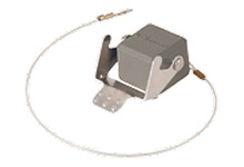 GWconnect STD - Standard, Cover for Male Inserts, Die-cast Aluminum, with 1 Lever, without Gasket, Size 3A «21x21», Grey