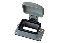 GWconnect STD - Standard, Single Lever Bulkhead Mount Housing, Die-cast Aluminum, with 2 Pegs, with Cover, with Gasket, Size 6B «44x27», Grey