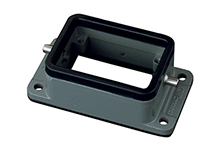 GWconnect STD - Standard, Single Lever Bulkhead Mount Housing, Die-cast Aluminum, with 2 Pegs, with Gasket, Size 6B «44x27», Grey