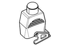 GWconnect STD - Standard, Single Lever Hood, Polyamide, with 1 Lever, Top Entry, without Cable Gland, Size «32x13», Pg16 Thread, Black