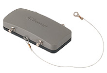 GWconnect STD - Standard, Double Locking Cover, Die-cast Aluminum, with 4 Pegs, with Gasket, Size 16B «77x27», Grey