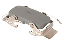 GWconnect STD - Standard, Double Locking Cover, Die-cast Aluminum, with 2 Levers, with Gasket, Size 16B «77x27», Grey