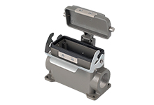 GWconnect STD - Standard, Single Lever Surface Mount Housing, Die-cast Aluminum, with 1 Lever, with Auto Closing Cover, with Gasket, Size 24B «104x27», Pg29x2 Thread, High Construction, Grey