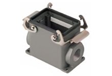 GWconnect STD - Standard, Double Lever Surface Mount Housing, Die-cast Aluminum, with 2 Levers, with Gasket, Size 32A «66x40», M25 Thread, Grey