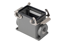GWconnect STD - Standard, Double Lever Surface Mount Housing, Die-cast Aluminum, with 2 Levers, with Gasket, Size 32A «66x40», M40 Thread, Grey