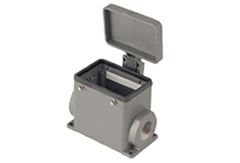 GWconnect STD - Standard, Double Lever Surface Mount Housing, Die-cast Aluminum, with 4 Pegs, with Cover, with Gasket, Size 32A «66x40», M25 Thread, Grey