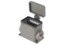 GWconnect STD - Standard, Double Lever Surface Mount Housing, Die-cast Aluminum, with 4 Pegs, with Cover, with Gasket, Size 32A «66x40», M32x2 Thread, Grey