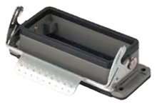 GWconnect STD - Standard, Single Lever Bulkhead Mount Housing, Die-cast Aluminum, with 1 Lever, with Gasket, Size 32B «77x62», Grey