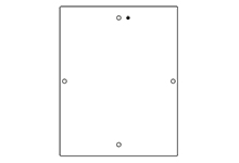 GWconnect Enclosure Metal Plate, Zinc-plated Steel, 165 x 130 x 1.50mm Outside Dimensions