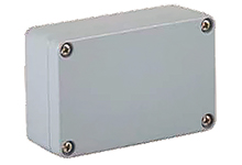 GWconnect Enclosure, Die-cast Aluminum, S-8100 Series, without External Mounting Flanges, 98 x 64 x 35mm Outside Dimensions, Light Grey RAL 7035