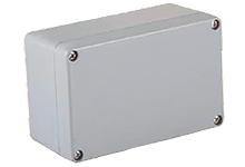 GWconnect Enclosure, Die-cast Aluminum, S-8100 Series, without External Mounting Flanges, 125 x 80 x 57mm Outside Dimensions, Light Grey RAL 7035