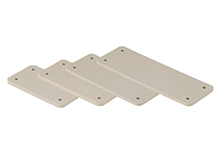 GWconnect Bulkhead Housing Cover, Thermoplastic, with 4 Mounting Screw Holes, with Gasket, Size 16B «77x27», Grey