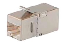 GWconnect RJ45 CAT6 Keystone Snap-in Coupler, fully Shielded, 8p8C